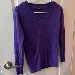 Talbots Women's Deep Purple V-Neck Sweater